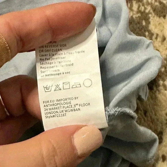 Anthropologie Tiny Frances Long-Sleeve Ruffled Top Embroidered S $118 - Picture 7 of 7